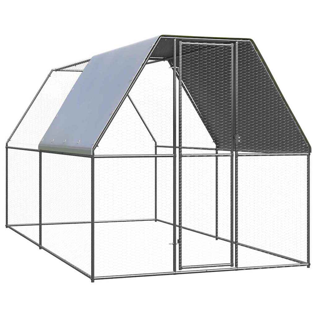 vidaXL Galinheiro de exterior 2x2x2 m aço galvanizado